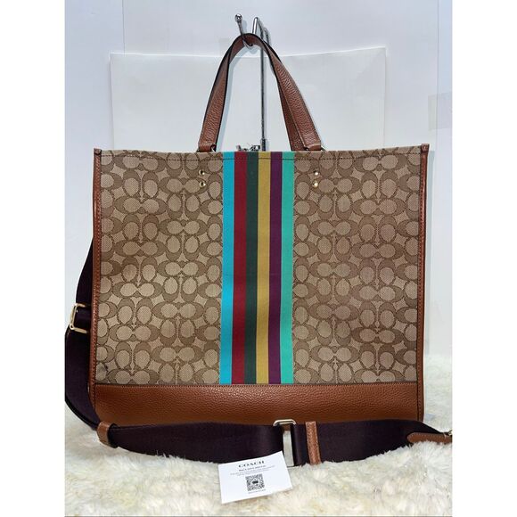 🔥🎁NEW! Coach DEMPSEY Tote 40 Handbag Signature Jacquard C5793 Msrp:$498.00 - Picture 3 of 8